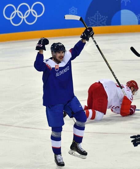2018 Winter Olympics. Ice hockey. Men. Slovakia vs. Russia