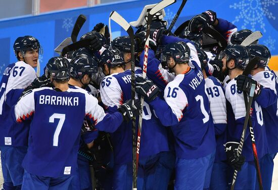 2018 Winter Olympics. Ice hockey. Men. Slovakia vs. Russia