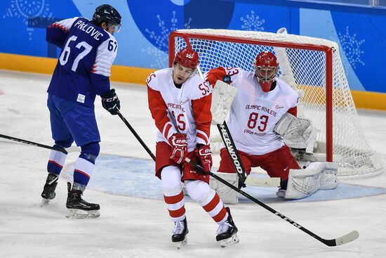 2018 Winter Olympics. Ice hockey. Men. Slovakia vs. Russia