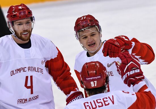 2018 Winter Olympics. Ice hockey. Men. Slovakia vs. Russia