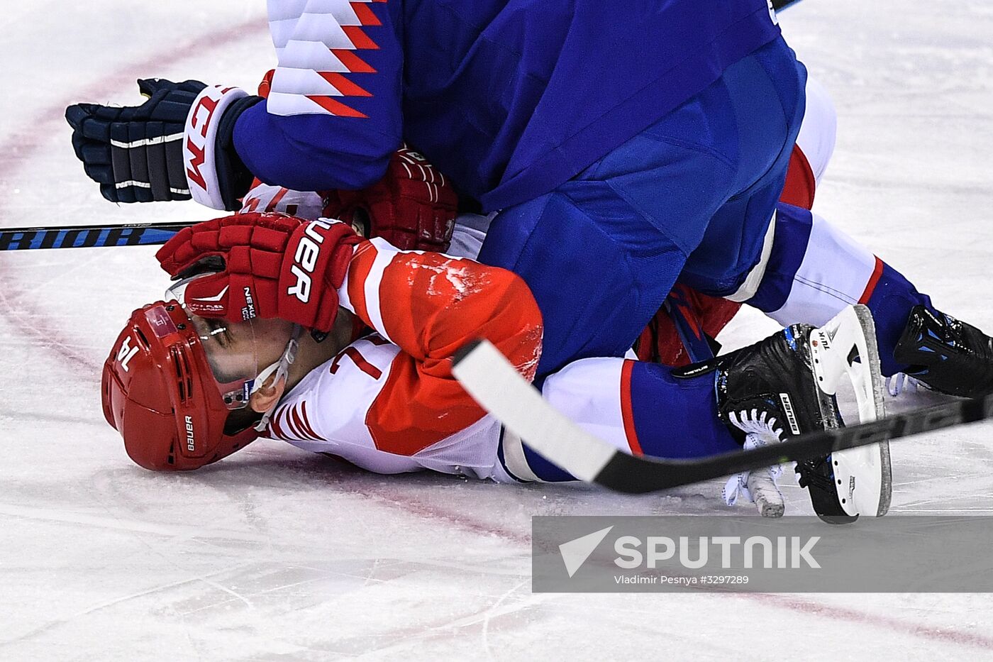 2018 Winter Olympics. Ice hockey. Men. Slovakia vs. Russia