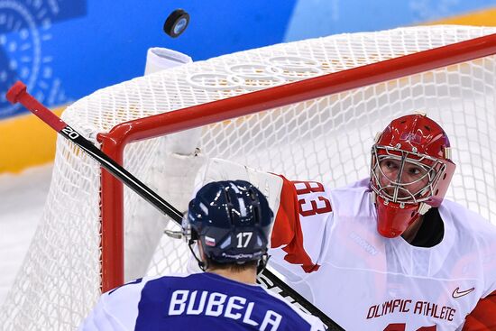 2018 Winter Olympics. Ice hockey. Men. Slovakia vs. Russia