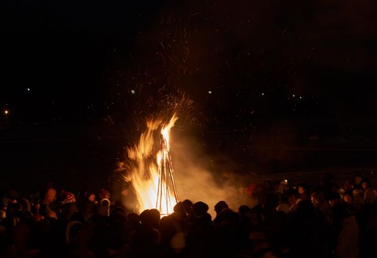 Dugzhuuba purification ritual on the eve of Buddhist New Year