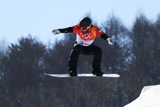 2018 Winter Olympics. Snowboarding. Men. Snowboard cross