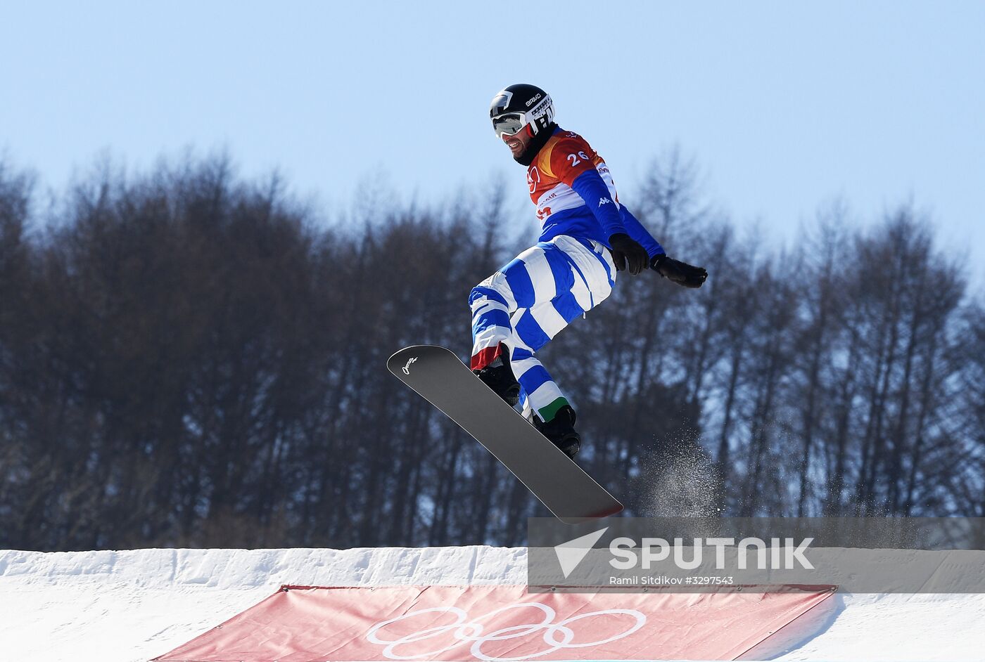 2018 Winter Olympics. Snowboarding. Men. Snowboard cross