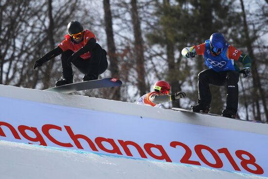 2018 Winter Olympics. Snowboarding. Men. Snowboard Cross