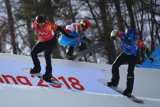 2018 Winter Olympics. Snowboarding. Men. Snowboard Cross