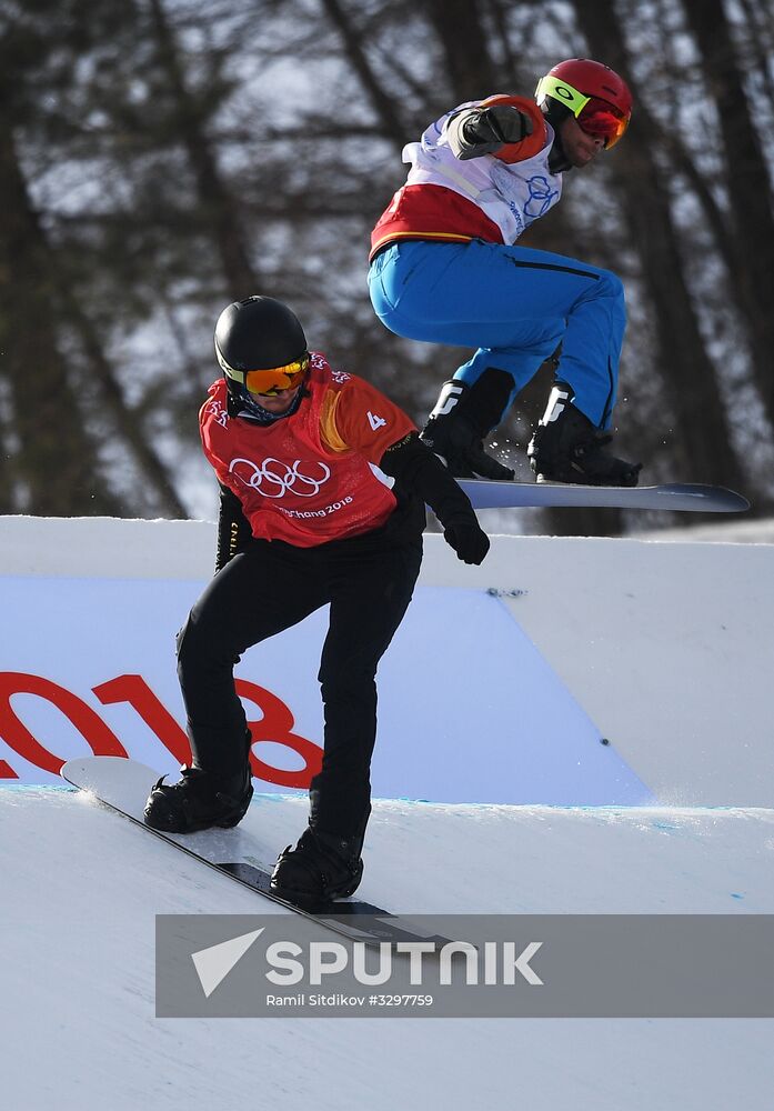 2018 Winter Olympics. Snowboarding. Men. Snowboard Cross