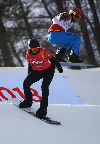 2018 Winter Olympics. Snowboarding. Men. Snowboard Cross