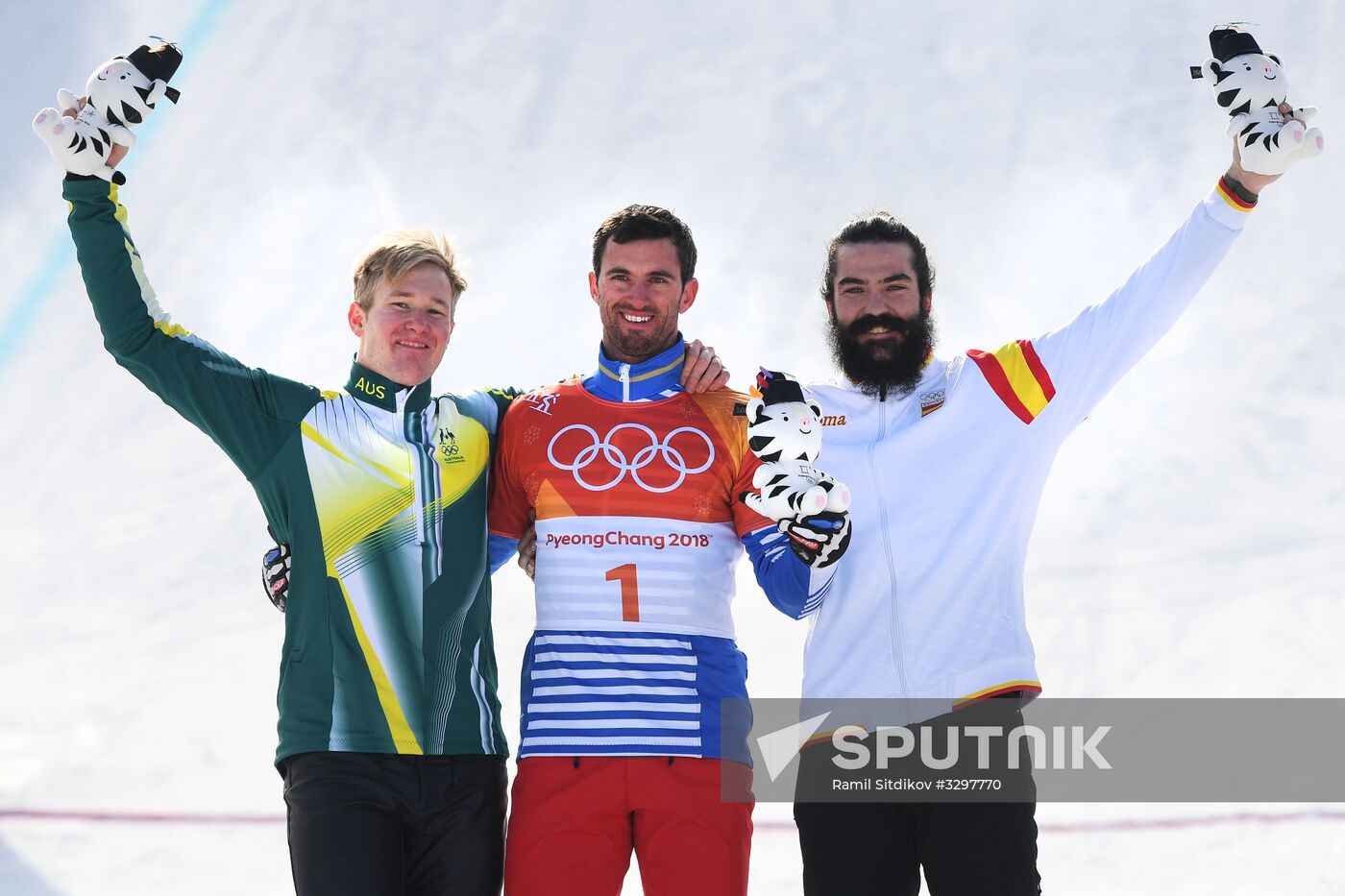 2018 Winter Olympics. Snowboarding. Men. Snowboard Cross