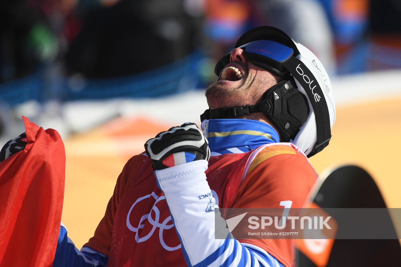 2018 Winter Olympics. Snowboarding. Men. Snowboard cross