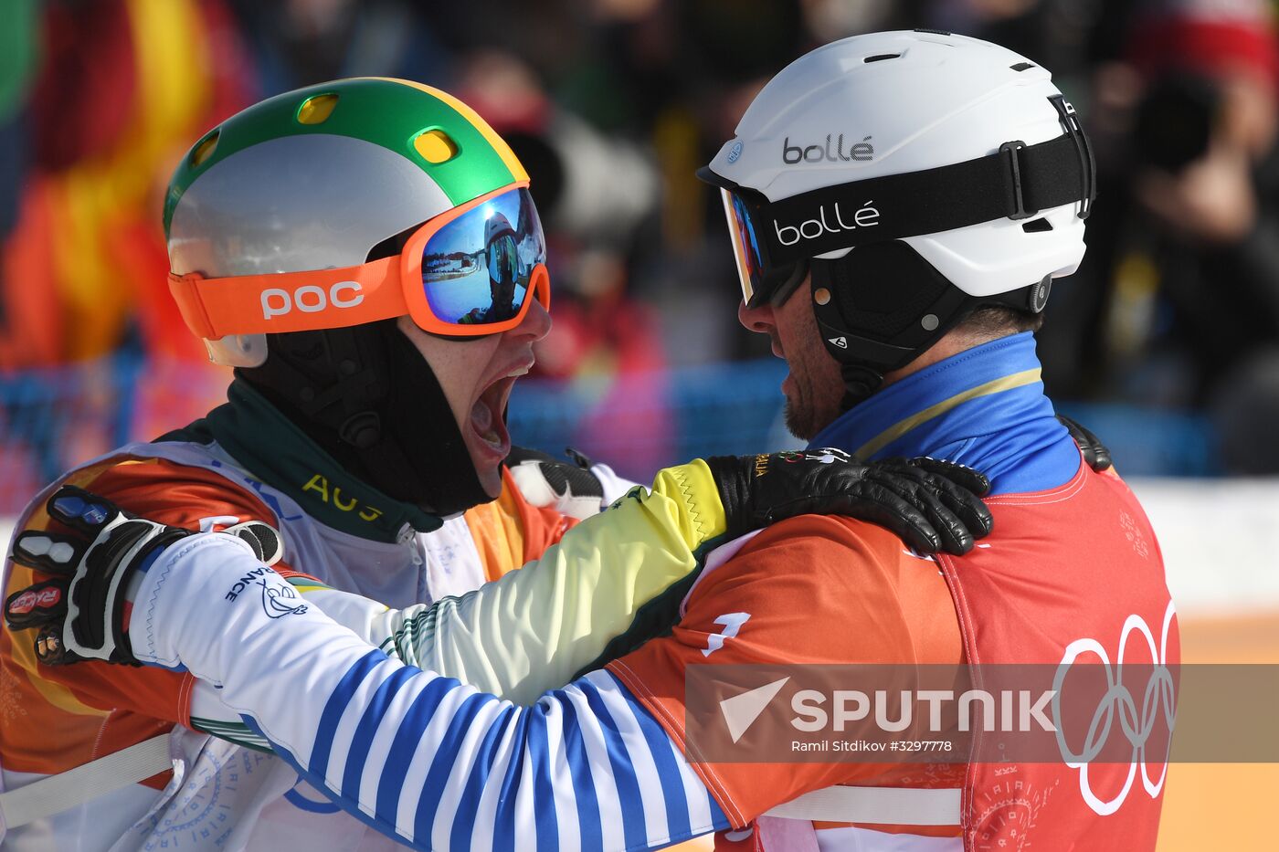 2018 Winter Olympics. Snowboarding. Men. Snowboard Cross
