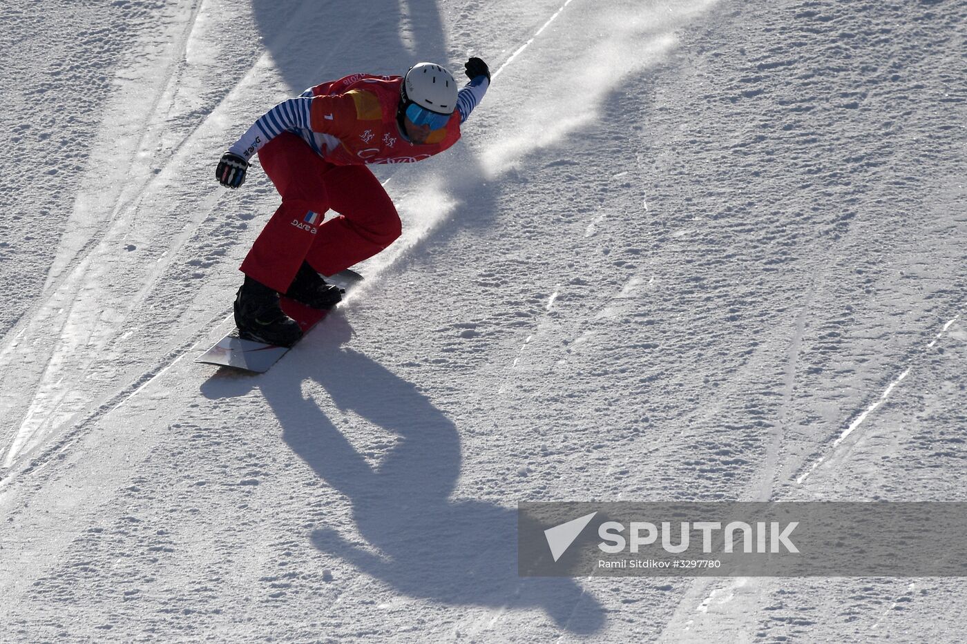 2018 Winter Olympics. Snowboarding. Men. Snowboard cross