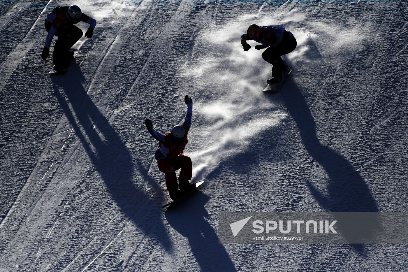 2018 Winter Olympics. Snowboarding. Men. Snowboard cross