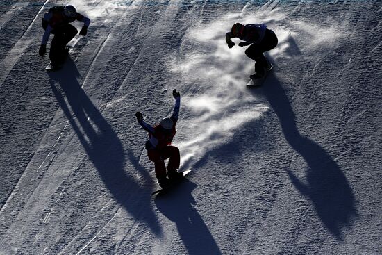 2018 Winter Olympics. Snowboarding. Men. Snowboard cross