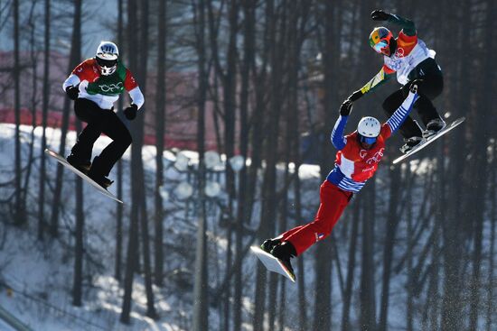 2018 Winter Olympics. Snowboarding. Men. Snowboard cross