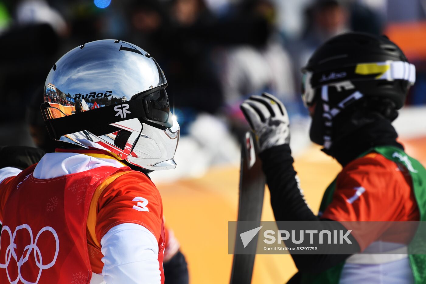 2018 Winter Olympics. Snowboarding. Men. Snowboard Cross