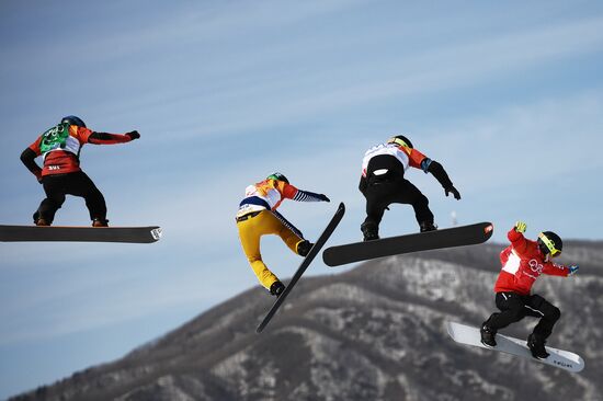 2018 Winter Olympics. Snowboarding. Men. Snowboard cross
