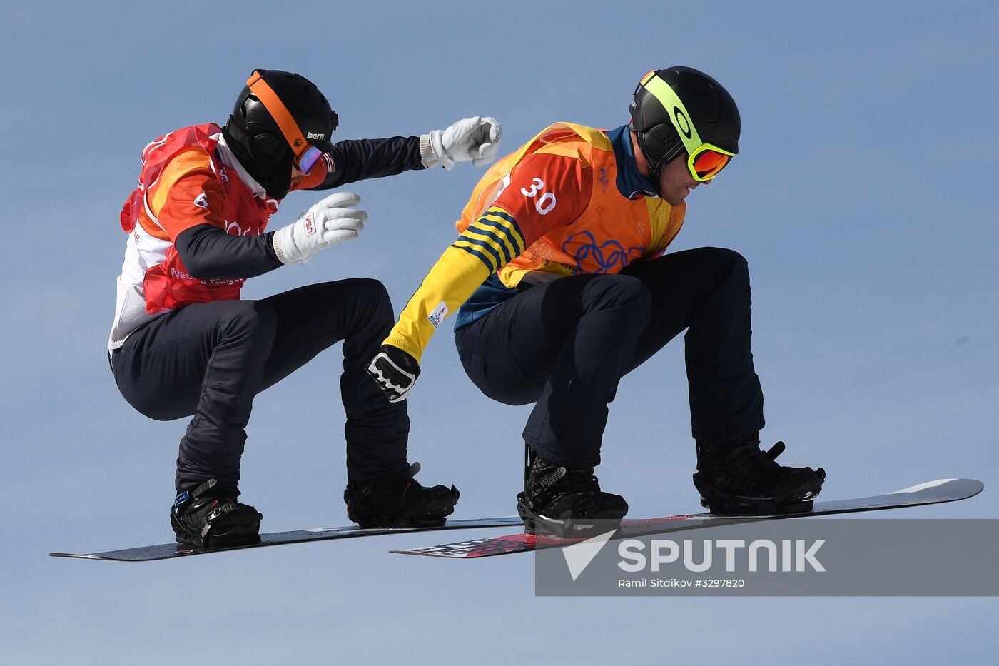 2018 Winter Olympics. Snowboarding. Men. Snowboard Cross