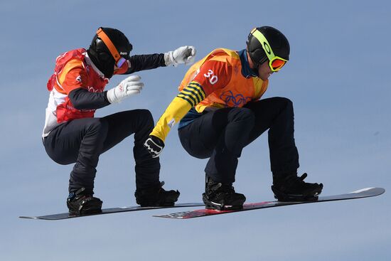 2018 Winter Olympics. Snowboarding. Men. Snowboard Cross