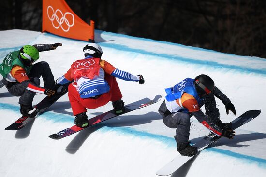 2018 Winter Olympics. Snowboarding. Men. Snowboard cross
