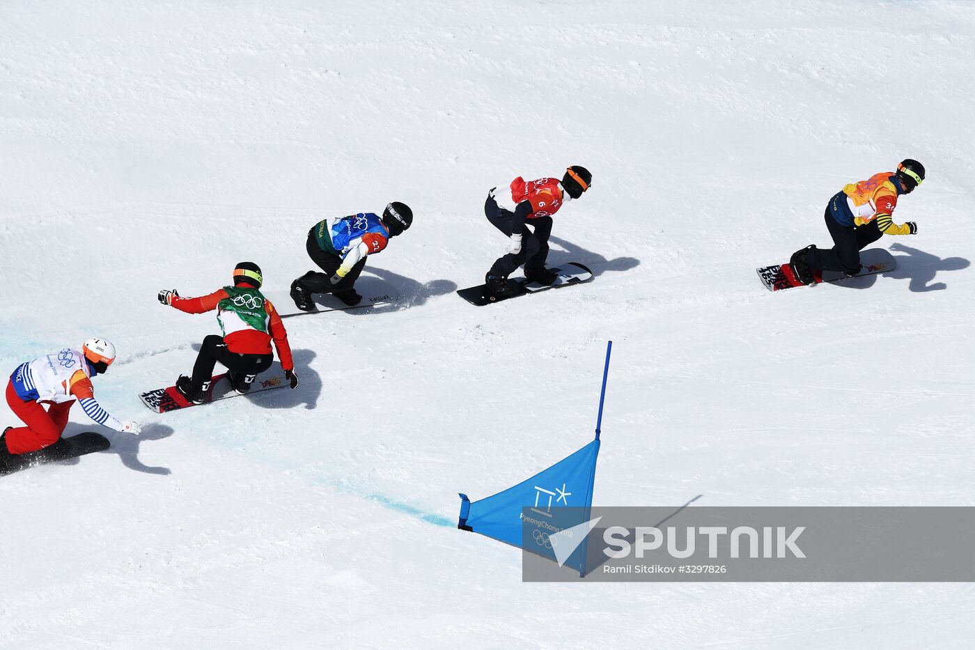 2018 Winter Olympics. Snowboarding. Men. Snowboard cross