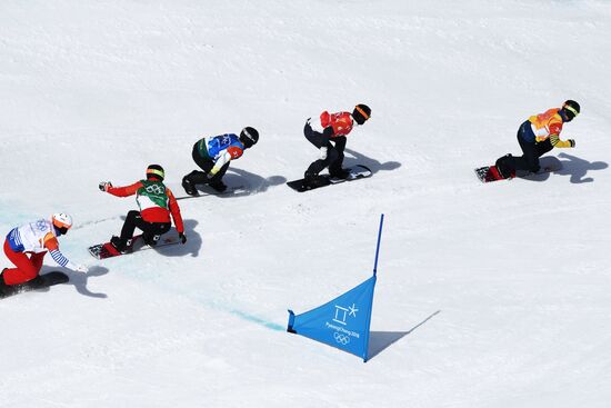 2018 Winter Olympics. Snowboarding. Men. Snowboard cross