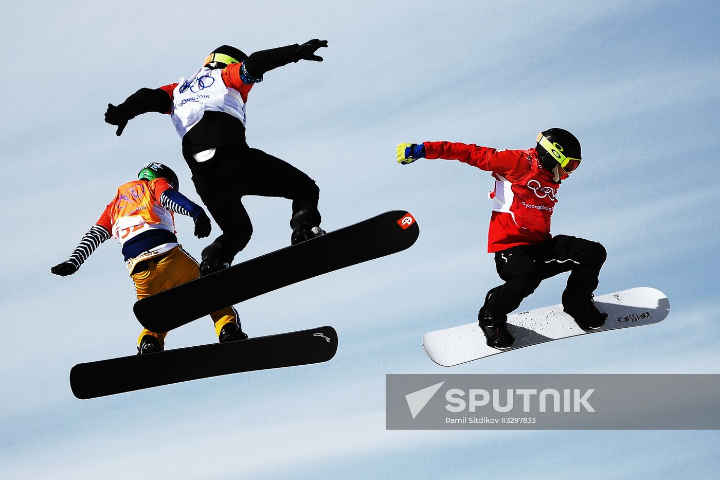 2018 Winter Olympics. Snowboarding. Men. Snowboard cross