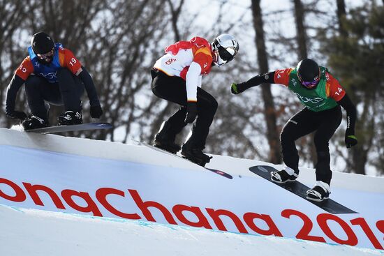 2018 Winter Olympics. Snowboarding. Men. Snowboard cross