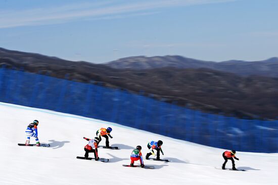 2018 Winter Olympics. Snowboarding. Men. Snowboard cross