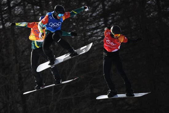 2018 Winter Olympics. Snowboarding. Men. Snowboard cross