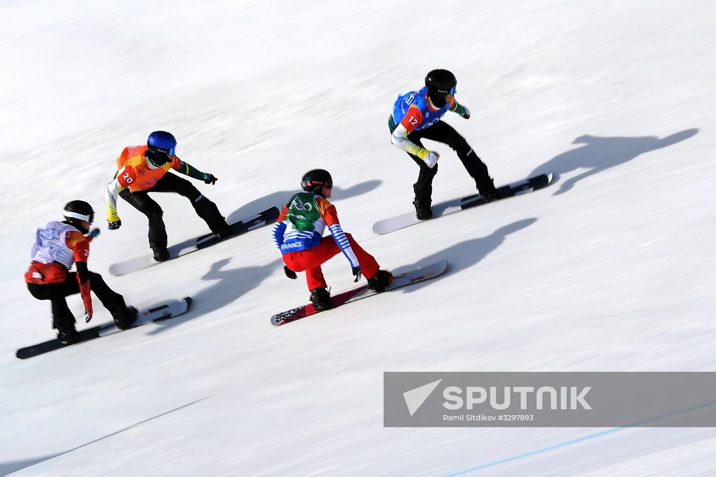 2018 Winter Olympics. Snowboarding. Men. Snowboard cross