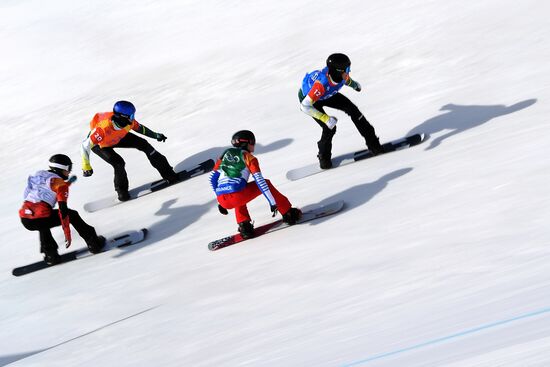 2018 Winter Olympics. Snowboarding. Men. Snowboard cross