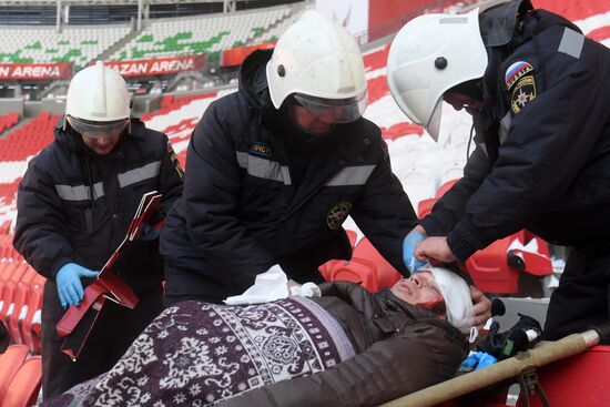 Command staff exercise at Kazan Arena