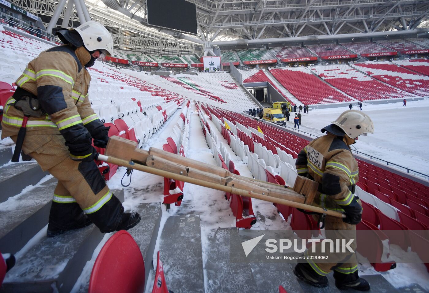 Command staff exercise at Kazan Arena