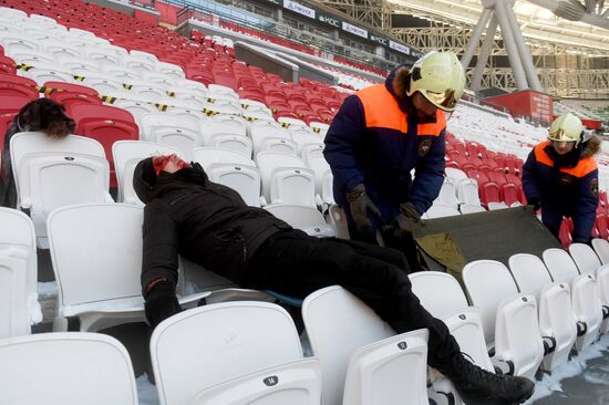 Command staff exercise at Kazan Arena