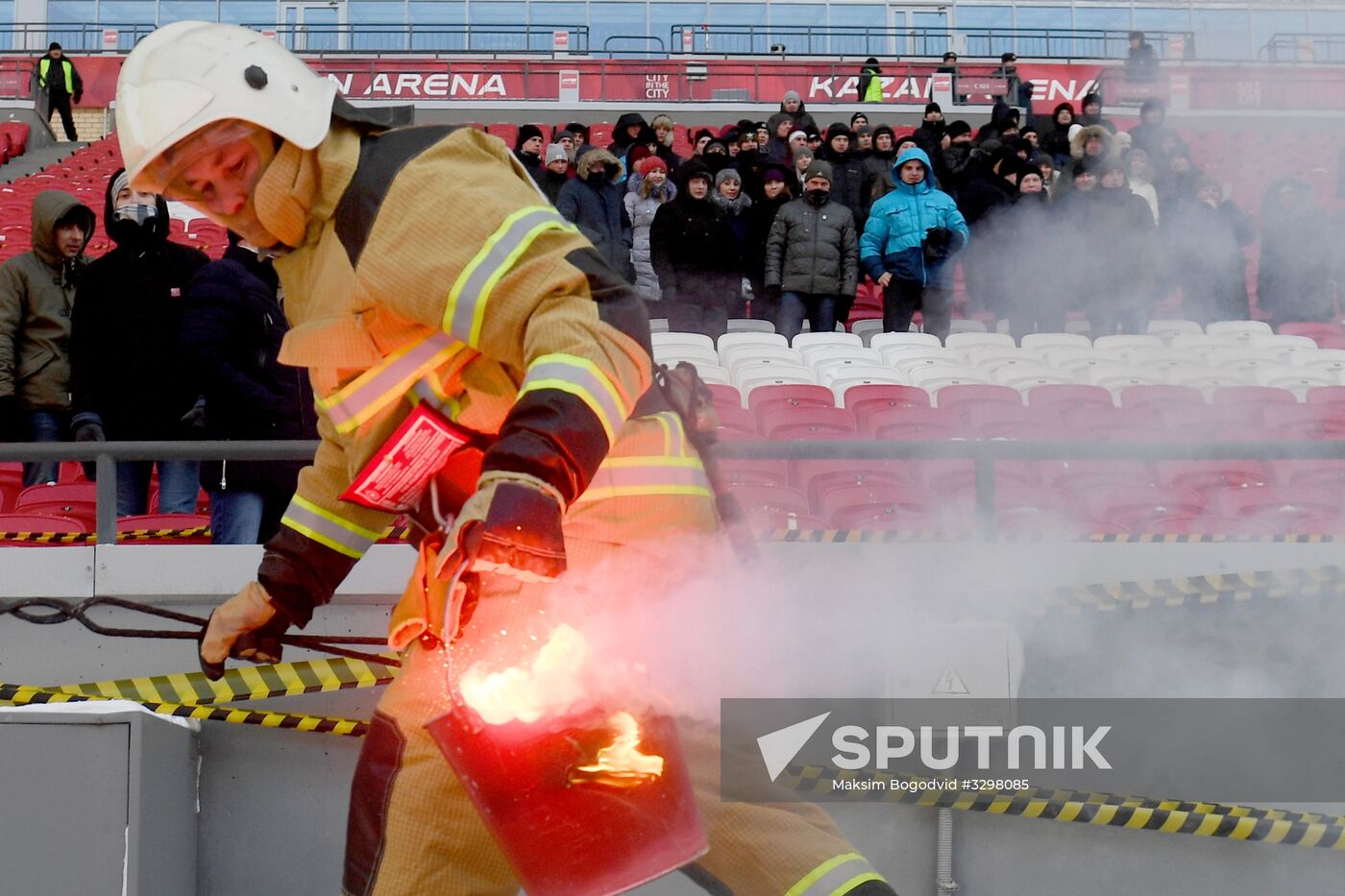 Command staff exercise at Kazan Arena
