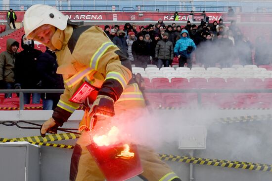 Command staff exercise at Kazan Arena