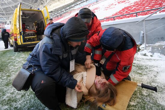 Command staff exercise at Kazan Arena