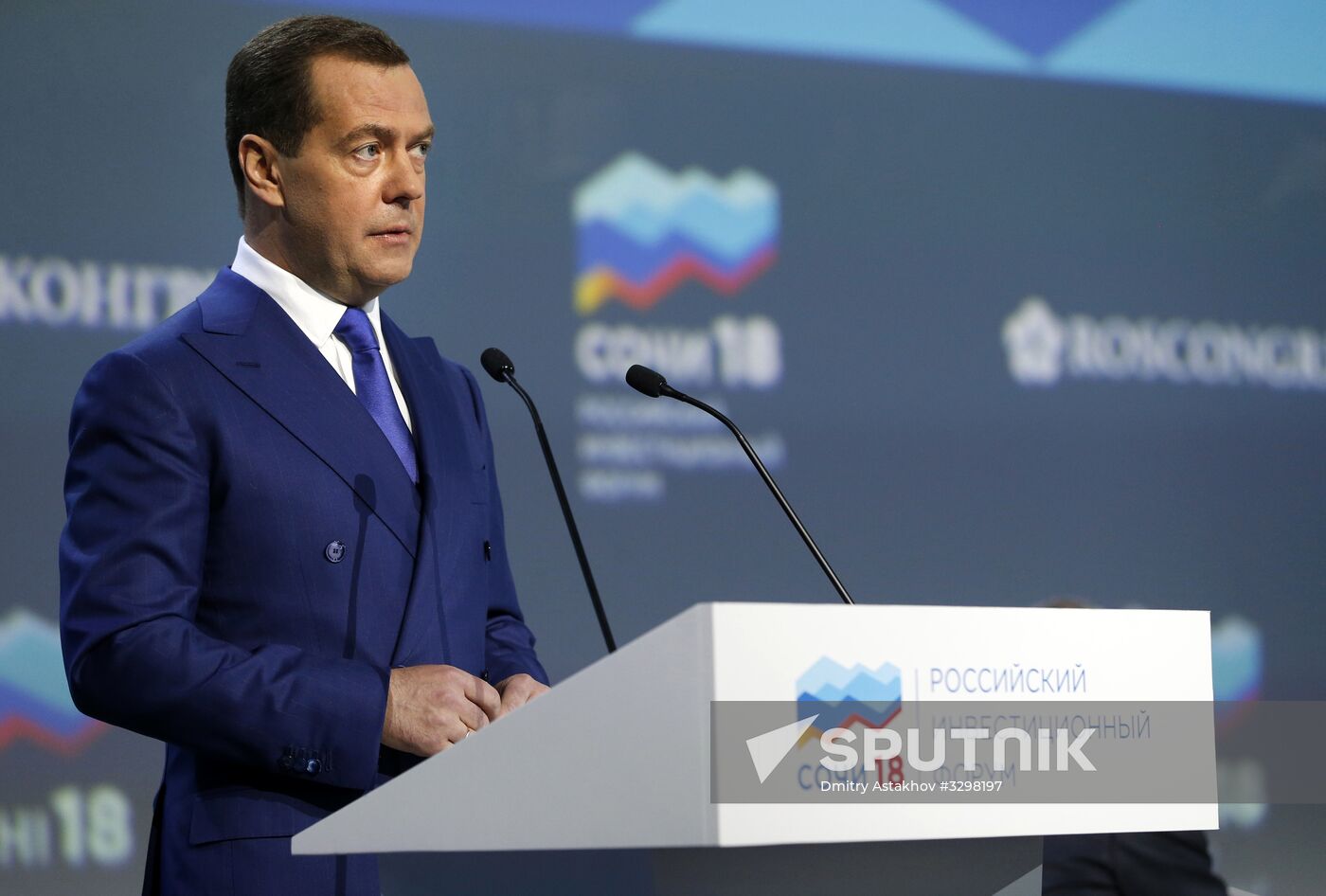 Russian Prime Minister Dmitry Medvedev attends Sochi 2018 Russian Investment Forum