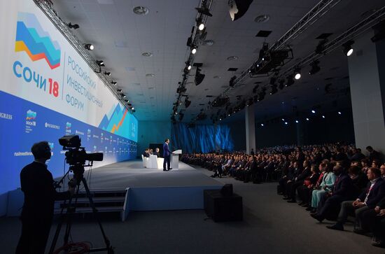 Russian Prime Minister Dmitry Medvedev attends Sochi 2018 Russian Investment Forum