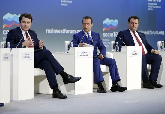 Russian Prime Minister Dmitry Medvedev attends Sochi 2018 Russian Investment Forum