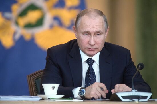 President Putin attends expanded format meeting of Procurator General's Office Board