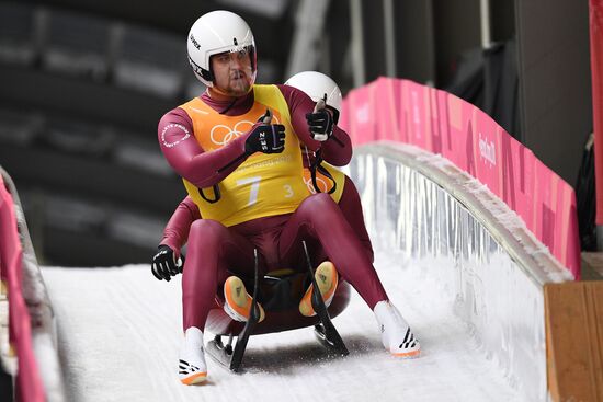 2018 Winter Olympics. Luge. Team relay