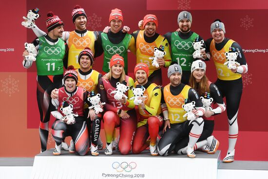 2018 Winter Olympics. Luge. Team relay