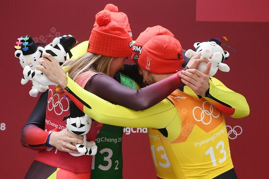 2018 Winter Olympics. Luge. Team relay