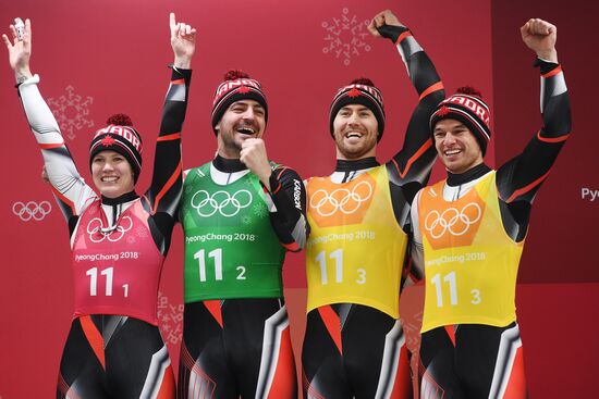 2018 Winter Olympics. Luge. Team relay