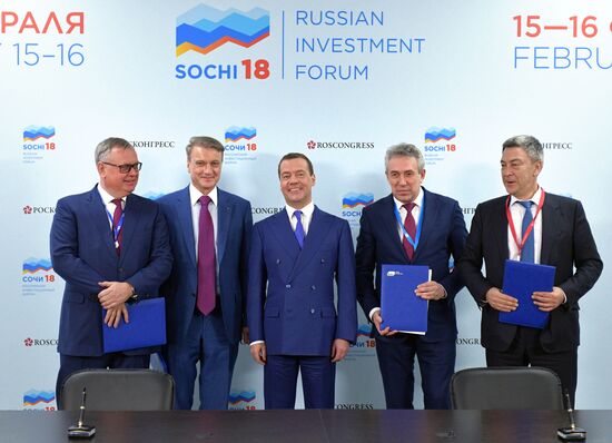Russian Prime Minister Dmitry Medvedev attends Sochi 2018 Russian Investment Forum