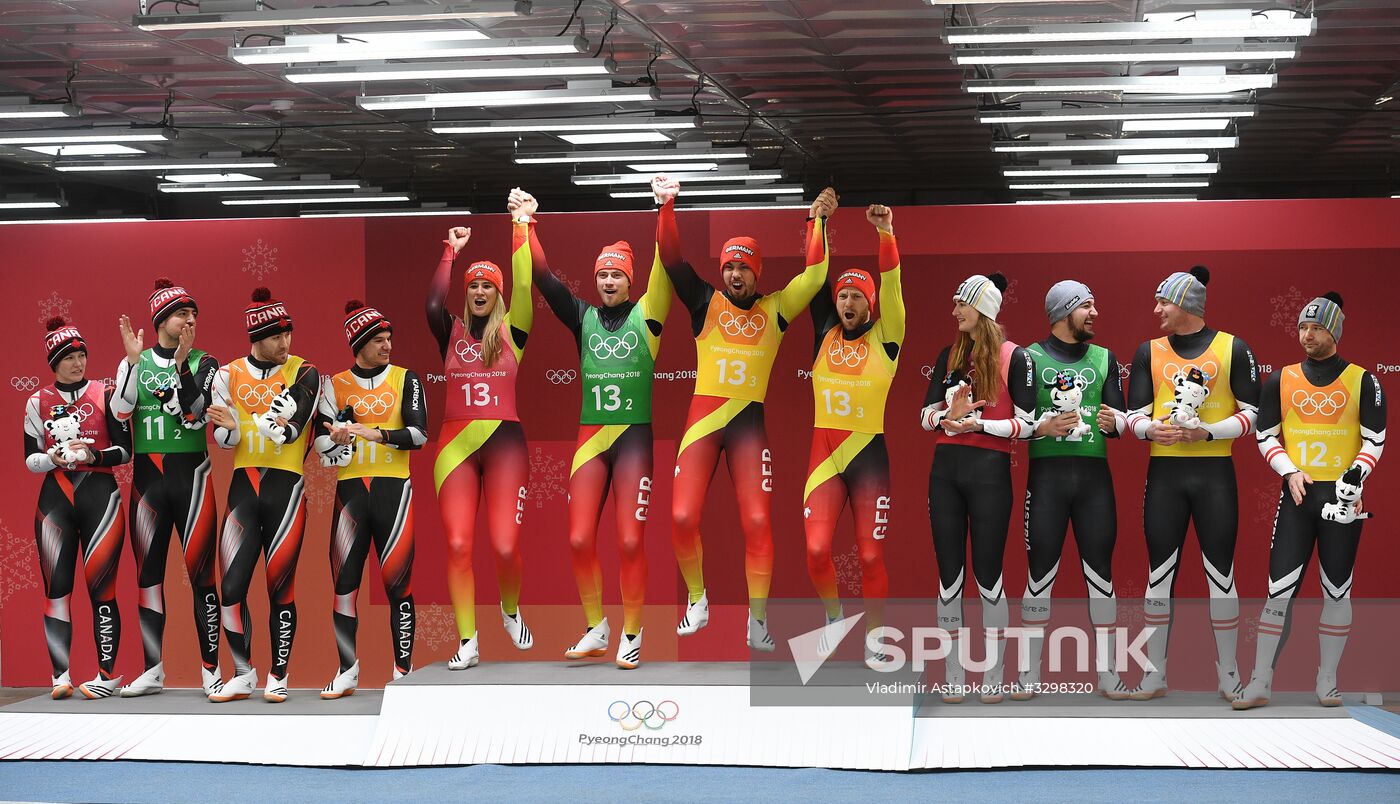 2018 Winter Olympics. Luge. Team relay