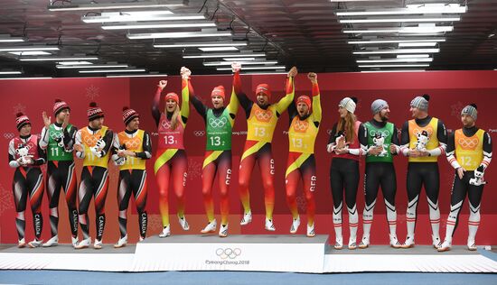2018 Winter Olympics. Luge. Team relay
